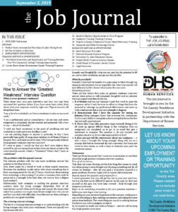 Sept. Job Journal
